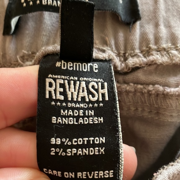 REWASH CLASSIC RISE JOGGERS CARGO JUNIORS WOMEN’S PANTS SIZE S - Picture 4 of 9